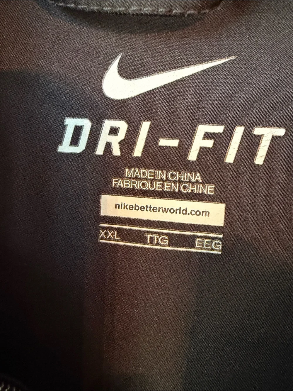 Nike Men's Black Dri-FIT Full-Zip Performance Jacket size 2XL